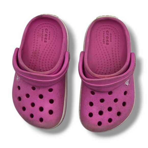 Crocs Crocband Clog Child 6 Pink Slip on - Picture 8 of 9
